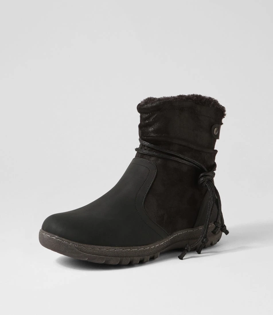 Duzzel Black Multi Ankle Boots 4 Duzzel Black Multi Ankle Boots - Image 2