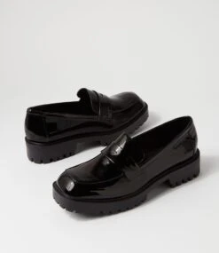 Roycine Black Patent Pu Loafers -Lynx Shoes Shop IL12098BLAUU 6