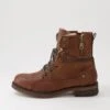 Miskeen Tan Lace Up Boots -Lynx Shoes Shop IL12106TANSM 2