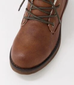Miskeen Tan Lace Up Boots -Lynx Shoes Shop IL12106TANSM 5