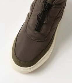 Cecena Khaki Fabric Ankle Boots -Lynx Shoes Shop IL12108H48FA 5