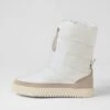 Celino White Fabric Ankle Boots -Lynx Shoes Shop IL12109WHIFA 2
