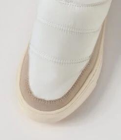 Celino White Fabric Ankle Boots -Lynx Shoes Shop IL12109WHIFA 5