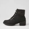Asender Black Nubuck Pu Ankle Boots -Lynx Shoes Shop IL12114BLAPY 2