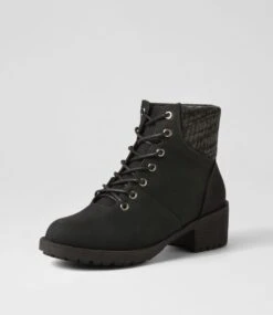 Asender Black Nubuck Pu Ankle Boots -Lynx Shoes Shop IL12114BLAPY 3