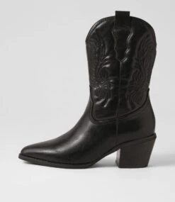 Yeehaw Black Calf Boots