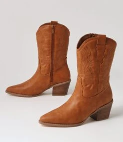 Yeehaw Tan Calf Boots -Lynx Shoes Shop IL12116TANSM 6