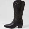 Yodel Black Knee High Boots -Lynx Shoes Shop IL12117BLASM 2