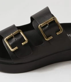 Yenile Black Slides -Lynx Shoes Shop IL12136BLASM 6