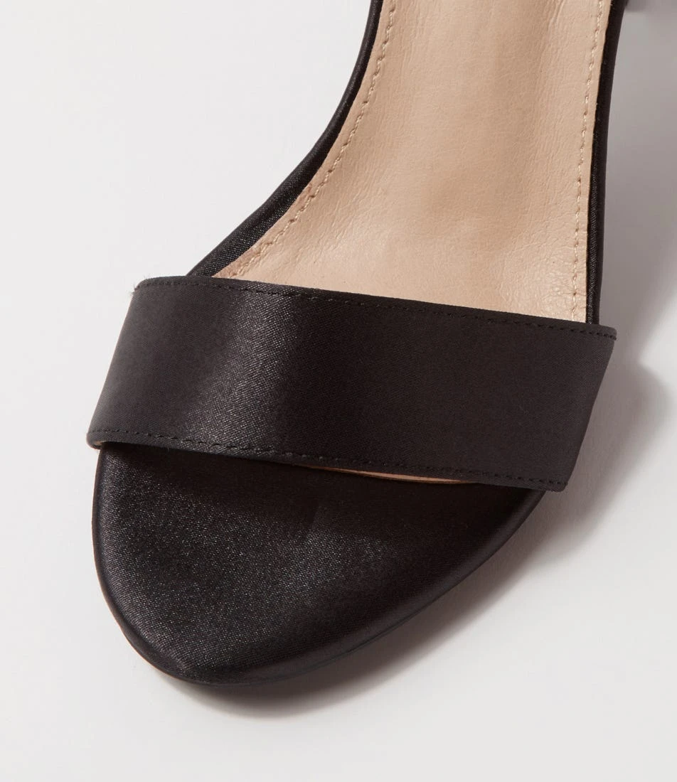 Donki Black Satin Sandals 6 Donki Black Satin Sandals - Image 4
