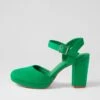 Tosheen Green Fabric Heels 2 Tosheen Green Fabric Heels -Lynx Shoes Shop IL12144GREFA 2