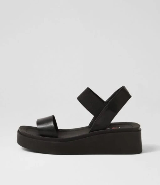 Barik Black Elastic Sandals -Lynx Shoes Shop IL12146BLAVO 2