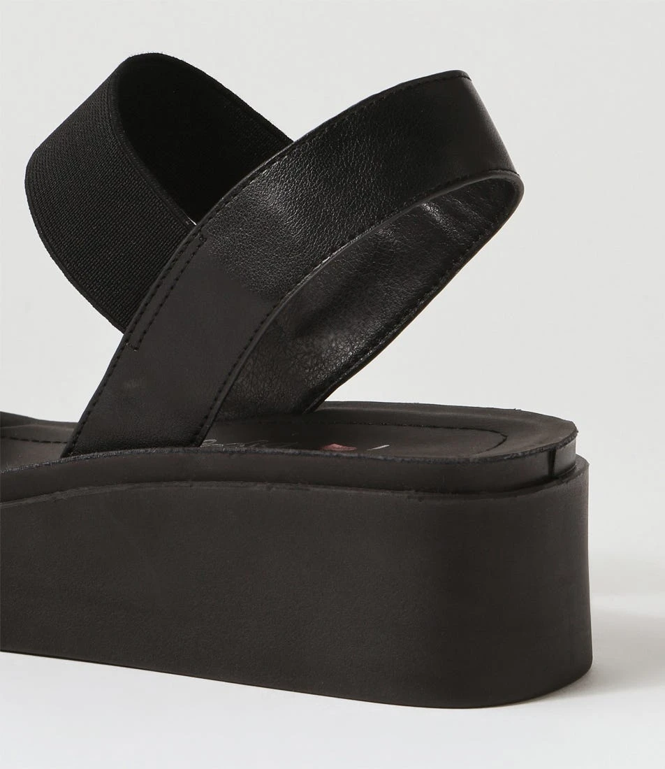 Barik Black Elastic Sandals 7 Barik Black Elastic Sandals - Image 5