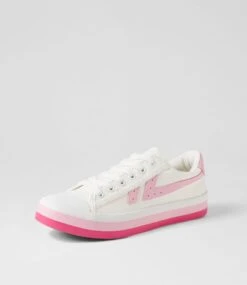 Eoxie White Pink Canvas Sneakers 8 Eoxie White Pink Canvas Sneakers -Lynx Shoes Shop IL12149W0RCA 3