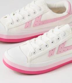 Eoxie White Pink Canvas Sneakers 11 Eoxie White Pink Canvas Sneakers -Lynx Shoes Shop IL12149W0RCA 6