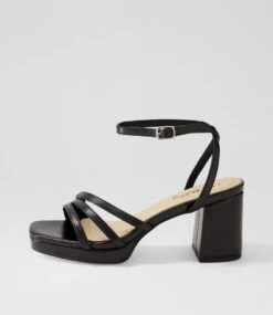 Humber Black Metallic Sandals