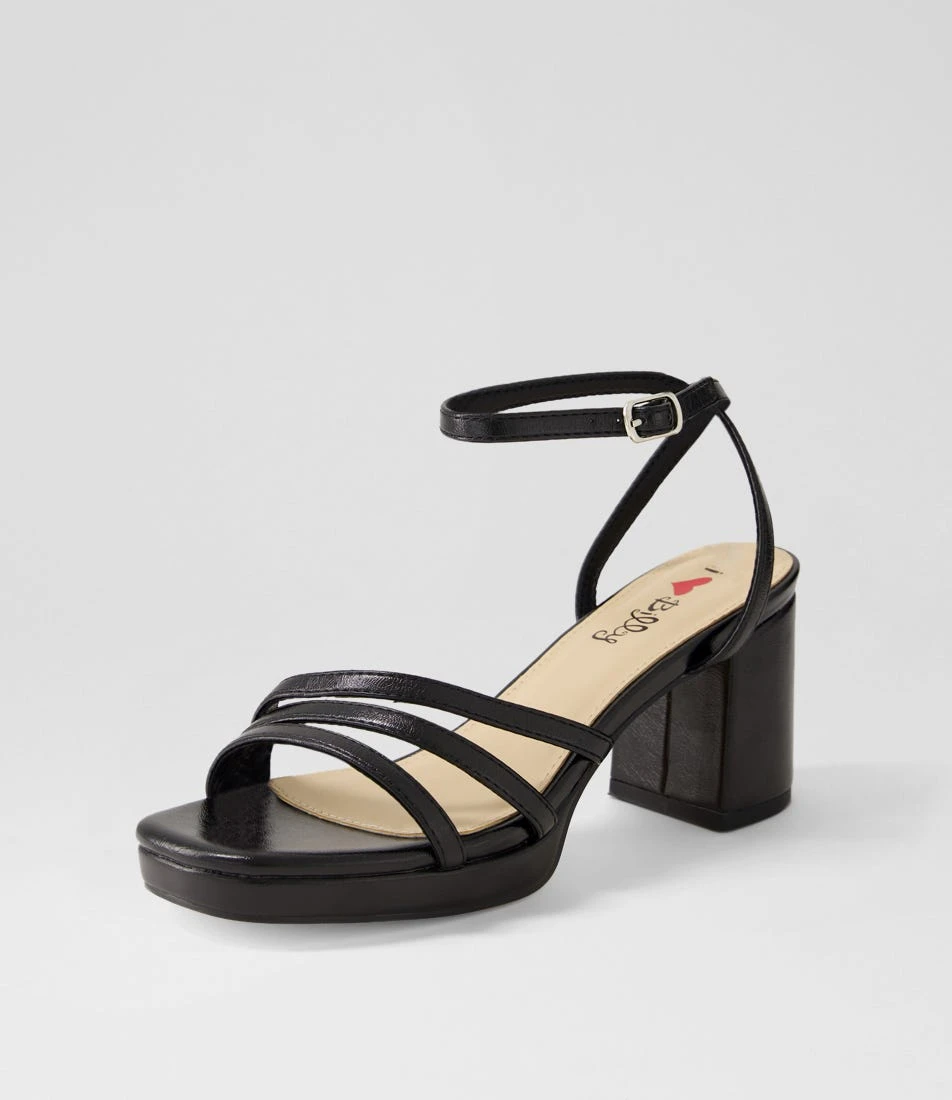 Humber Black Metallic Sandals 4 Humber Black Metallic Sandals - Image 2