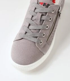 Ireena Grey Recycled Canvas Sneakers -Lynx Shoes Shop IL12156GRYC2 5