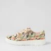 Ireena Peach Flower Recycled Canvas Sneakers -Lynx Shoes Shop IL12156OKJC2 2