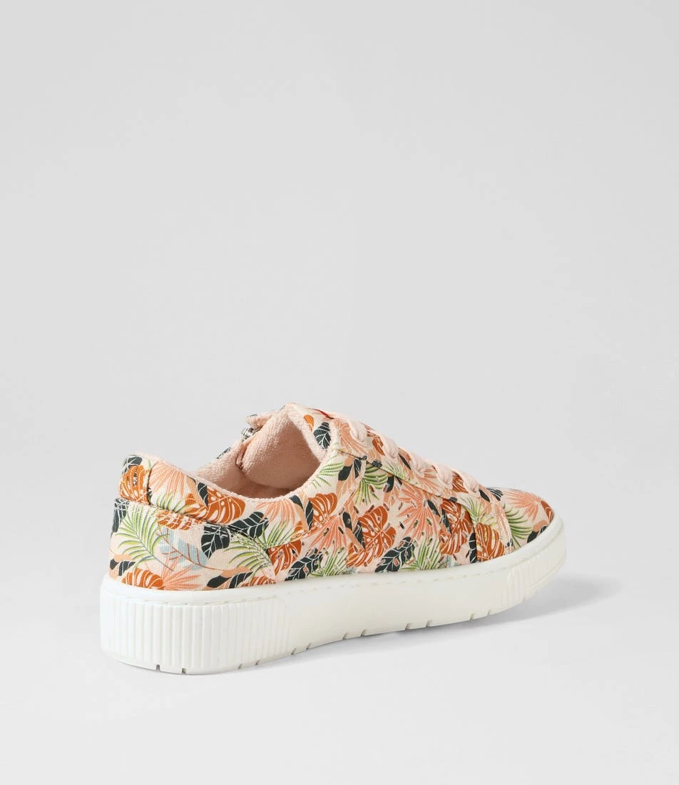 Ireena Peach Flower Recycled Canvas Sneakers 5 Ireena Peach Flower Recycled Canvas Sneakers - Image 3