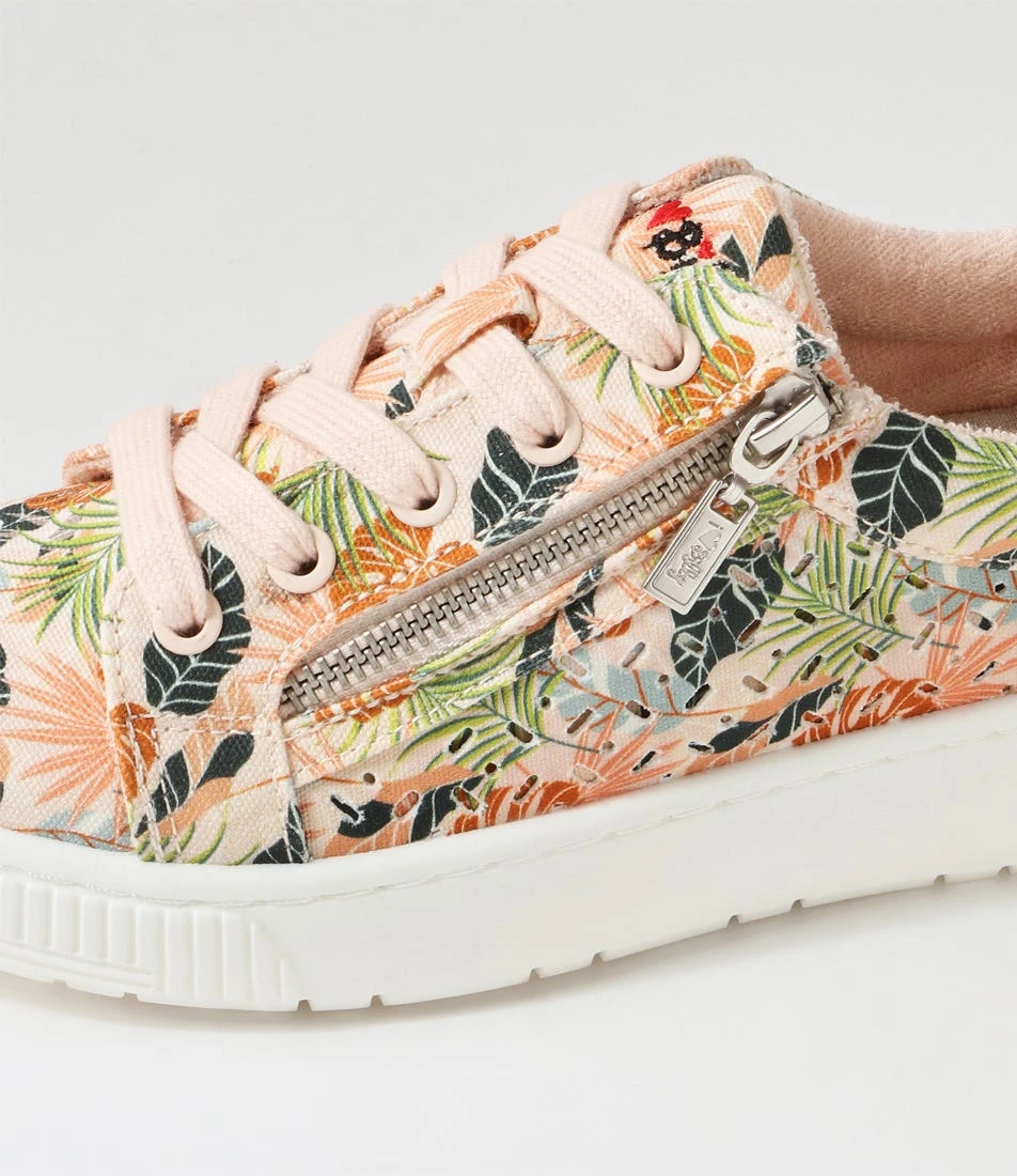 Ireena Peach Flower Recycled Canvas Sneakers 7 Ireena Peach Flower Recycled Canvas Sneakers - Image 5