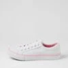 Jaiha White Pink Canvas Sneakers -Lynx Shoes Shop IL12159WXXCA 2