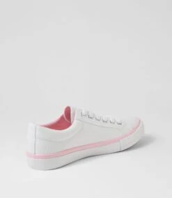 Jaiha White Pink Canvas Sneakers -Lynx Shoes Shop IL12159WXXCA 4