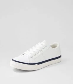 Jaiha White Navy Sneakers -Lynx Shoes Shop IL12159XHBSM 3
