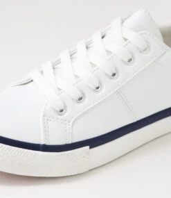 Jaiha White Navy Sneakers -Lynx Shoes Shop IL12159XHBSM 6