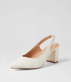 Lomer White Nubuck Pu Heels -Lynx Shoes Shop IL12162WHIPY 3