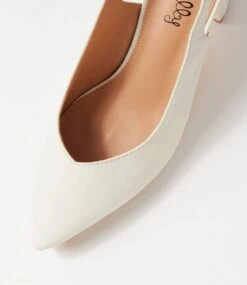 Lomer White Nubuck Pu Heels -Lynx Shoes Shop IL12162WHIPY 5