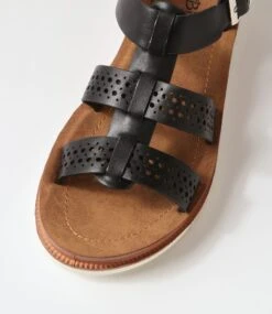 Rhiled Black Sandals -Lynx Shoes Shop IL12166BLASM 5