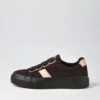 Tristy Black Rose Gold Recycled Canvas Sneakers