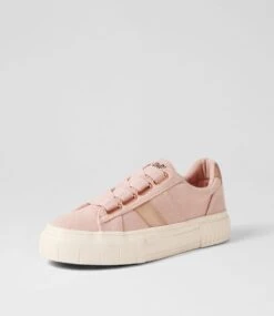 Tristy Rose Gold Recycled Canvas Sneakers -Lynx Shoes Shop IL12170PDOC2 3