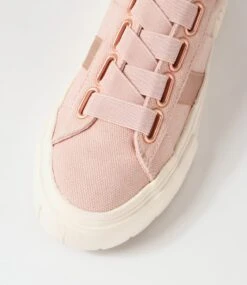Tristy Rose Gold Recycled Canvas Sneakers -Lynx Shoes Shop IL12170PDOC2 5