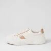 Tristy White Rose Gold Recycled Canvas Sneakers -Lynx Shoes Shop IL12170W94C2 2