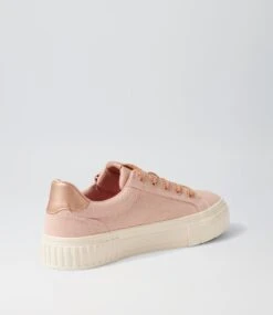 Treenie Rose Gold Recycled Canvas Sneakers -Lynx Shoes Shop IL12171PDOC2 4