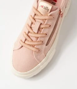 Treenie Rose Gold Recycled Canvas Sneakers -Lynx Shoes Shop IL12171PDOC2 5