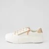 Treenie White Rose Gold Recycled Canvas Sneakers 1 Treenie White Rose Gold Recycled Canvas Sneakers -Lynx Shoes Shop IL12171W94C2 2