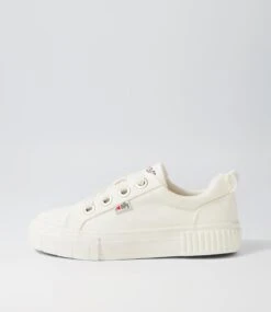 Tenchie White Recycled Canvas Sneakers