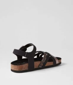 Zisso Black Mix Sandals -Lynx Shoes Shop IL12176BLAEX 4