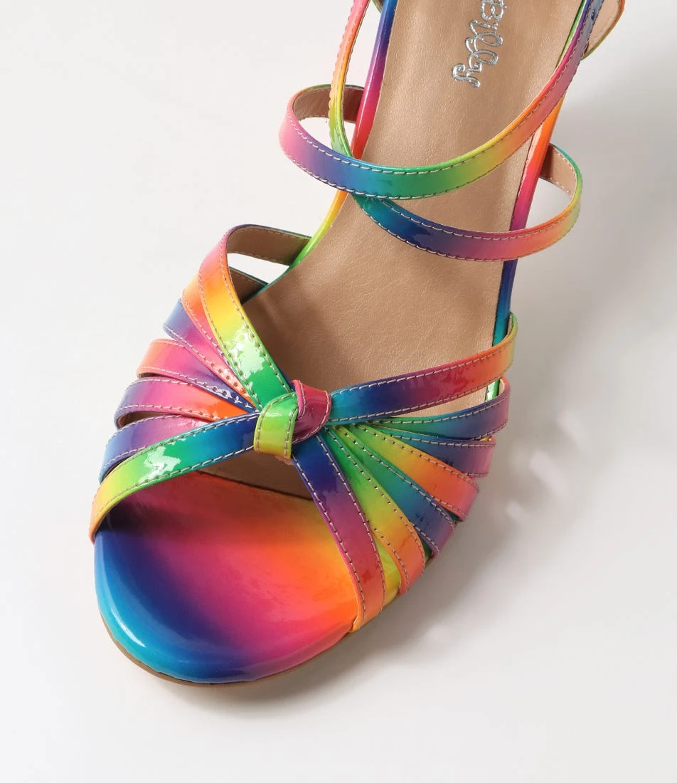 Ariene Rainbow Patent Pu Sandals 6 Ariene Rainbow Patent Pu Sandals - Image 4