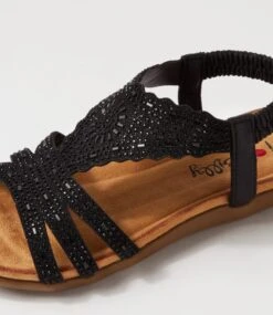Fossio Black Multi Sandals -Lynx Shoes Shop IL12193BLAHG 6