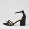 Jalim Black Glitter Sandals