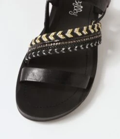 Munnel Black Multi Sandals -Lynx Shoes Shop IL12212BLAHG 5
