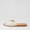 Othele White Patent Pu Fabric Slides -Lynx Shoes Shop IL12213WAD9O 2