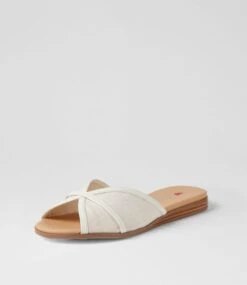 Othele White Patent Pu Fabric Slides -Lynx Shoes Shop IL12213WAD9O 3