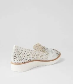 Ozika Platinum Dust Smooth Flat Shoes -Lynx Shoes Shop IL12214SHJSM 4