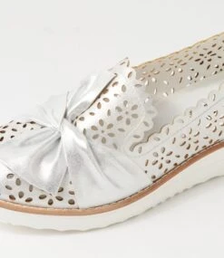 Ozika Platinum Dust Smooth Flat Shoes -Lynx Shoes Shop IL12214SHJSM 6