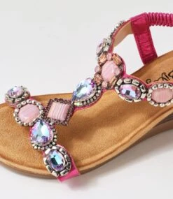 Soket Hot Pink Multi Sandals -Lynx Shoes Shop IL12224PBUHG 6